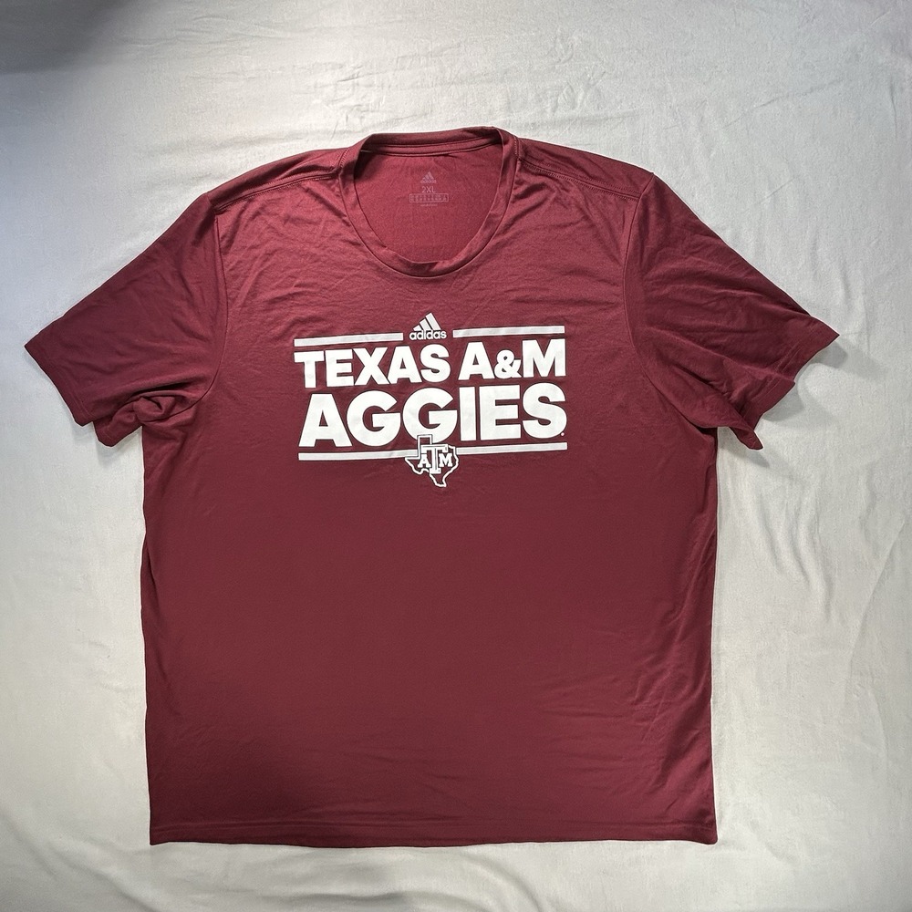Adidas Texas A and M Aggies Aeroready T-shirt Men's‎ 2XL NCAA Team Wear College